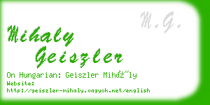 mihaly geiszler business card